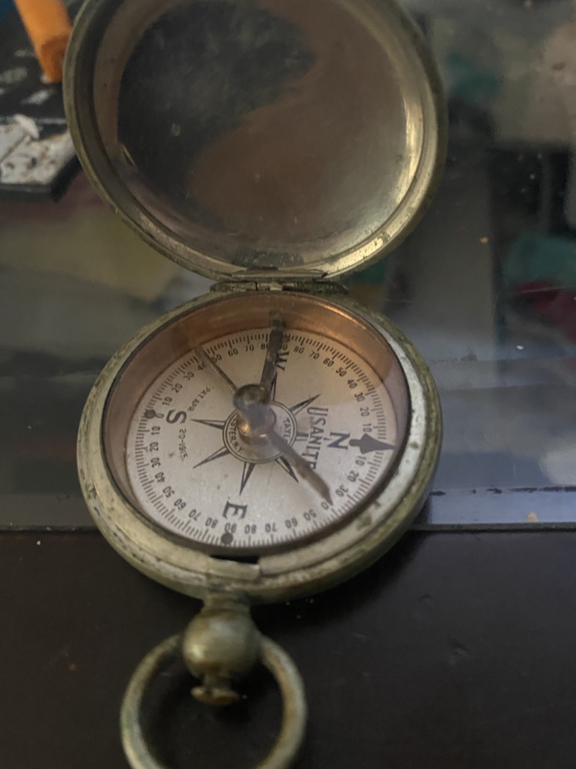 1918 WWI U.S. Army Engineer USANITE Pocket Compass – Working
